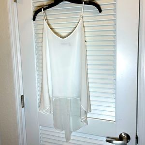 MARCIANO BLOUSE TANK WHITE, LONGER IN THE BACK SIZE XS
